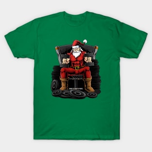 Workout Santa Weightlifter T-Shirt